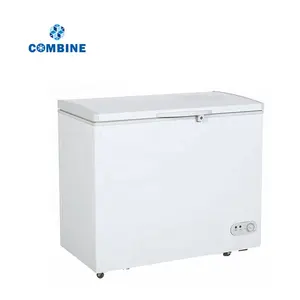 BD-168 Mini de energía Solar de 12V, congelador profundo de puerta abierta Superior individual con cestas para congelar la comida