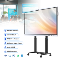 Tableau blanc interactif intelligent Ai Smart Board avec Android 16, 16+256G en option, écran interactif de 75 pouces