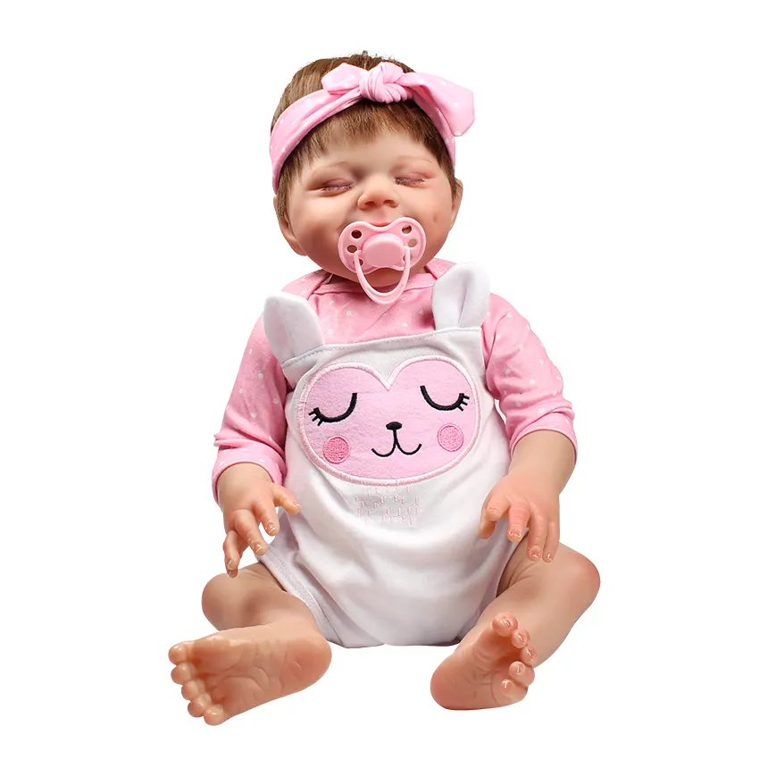 Vendite calde all'ingrosso Made in China Girl Soft Newborn Doll Set Real realistiche bambole Reborn in Silicone per bambini realistici