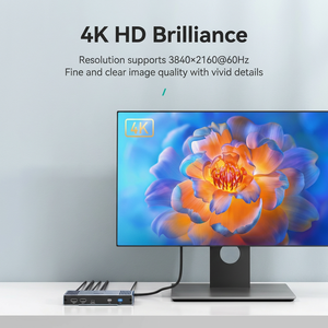 สวิตช์ KVM HDMI อลูมิเนียมอัลลอยด์แบบแมนนวล 2 พอร์ต 4K60Hz พร้อมพอร์ต Type C อินพุต USB2.0 ฮับ ปุ่มควบคุม และการควบคุมผ่านเดสก์ท็อปสำหรับคอมพิวเตอร์ 2 เครื่อง - Product Image 5