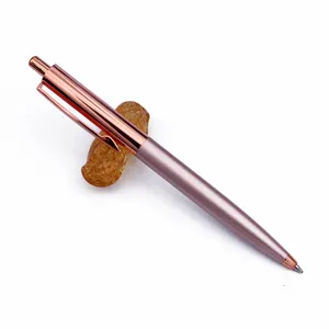 Neuankömmling Rose Gold Metall presse Klick Kugelschreiber umwelt freundlicher Stift mit benutzer definierten Logo-Stiften Metall klick