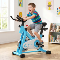 Vélo de spinning d'intérieur rose avec transmission par courroie double, résistance réglable, moniteur de calories LCD et guidon en mousse