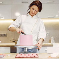 Ensemble professionnel de 15 outils de pâtisserie en alliage d'aluminium avec plateau tournant pour la décoration de gâteaux pour la cuisine