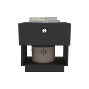 DB viliigili โต๊ะข้างเตียงแบบฝรั่งเศสโบราณทำจากไม้เนื้อแข็งหนึ่งลิ้นชักที่มีผิวสีขาวดำสำหรับใช้ในอพาร์ทเมนต์หรือในโรงพยาบาล - Product Image 5