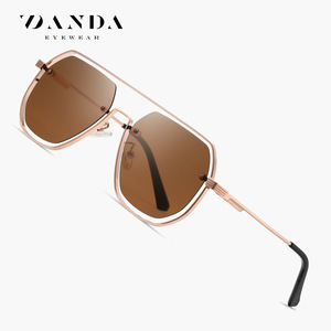Danda <b>Square</b> <b>Sunglasses</b> JS8575 Polarized UV400 Men Driving Fashion Metal Frame - Product Image 1