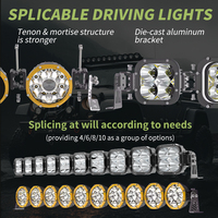 Kit LED modulaire connectable pour 4x4, design le plus récent, éclairage 12V pour véhicules, barre lumineuse KC Pro6, certifié CE/IP68, tout-terrain