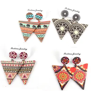 Wholesale Wooden African Tribal Earrings