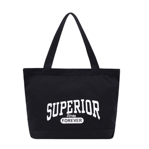 Sacs fourre-tout en coton <span class=keywords><strong>de</strong></span> marque <span class=keywords><strong>de</strong></span> distributeur avec logo d'écriture personnalisé en noir marron Eco Custom Design Big Canvas Bags Totes avec poche - Product Image 2