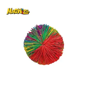 Custom 10 Cm Beach Ball Set Monkey Stringy Rainbow Pom Koosh Ball With Great Price