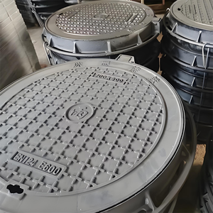 En124 D600 E600 Vierkante En Ronde Nodulair Gietijzeren Putdeksels Voor Watertanks Rioolwaterzuiveringsgietproducten - Product Image 5