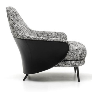 Ensemble fauteuil et pouf élégants avec rembourrage en <span class=keywords><strong>peluche</strong></span> et design moderne pour un confort élégant dans n'importe quel espace - Product Image 6