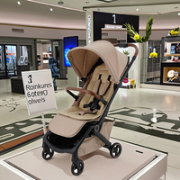 Poussette pliable compacte et légère à 4 roues, cadre en alliage d'aluminium, tissu, capacité de charge de 22 kg, idéale pour les voyages, homologuée EN, BS6020