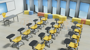 Nuovo Design pieghevole sedia di scrittura in plastica per studenti sedia moderna ergonomica in metallo PP scuola <span class=keywords><strong>con</strong></span> scrivania - Product Image 3