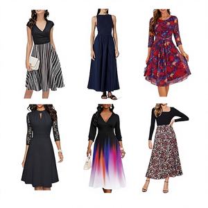 Robes décontractées pour femmes, vêtements de mode féminins, nouvelle tendance, vente chaude, robe élégante pour femme mature, nouveau modèle, robes en polyester/coton - Product Image 6