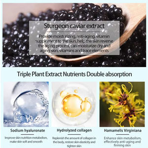 Bosman OEM Caviar Eye Mask Antienvejecimiento Colágeno Eye Patch Black Gold Pearl Caviar <span class=keywords><strong>Hidrogel</strong></span> Collagen Eye Gel Mask - Product Image 3