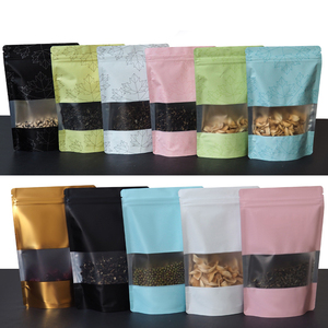 Bolsa colorida con cremallera de pie con ventana transparente Bolsa de embalaje de lámina mate para alimentos Snacks Candy Cookies - Product Image 5