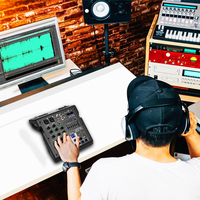 Demusheng B4 – Mini mélangeur Audio numérique Portable professionnel, 4 canaux, 99 DSP intégré