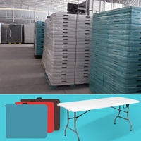 Table de bar pliante en plastique robuste de 6 pieds de hauteur pour les cocktails en plein air et les événements