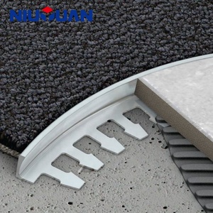 NIUYUAN Manufacturer Custom Bendable Flooring Transition Aluminium <strong>Flexible</strong> Tile <strong>Edge</strong> <strong>Trim</strong> for Carpet - Product Image 2