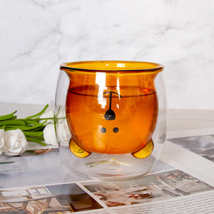 <span class=keywords><strong>Verre</strong></span> à <span class=keywords><strong>double</strong></span> <span class=keywords><strong>paroi</strong></span> en borosilicate haut personnalisé coloré <span class=keywords><strong>pas</strong></span> <span class=keywords><strong>cher</strong></span> mignon gros <span class=keywords><strong>verre</strong></span> clair thé tasse à café ours brun tasse en <span class=keywords><strong>verre</strong></span> - Product Image 3