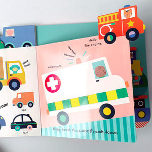 Libro de Cartón de Estilo Nuevo, Impresión de Libros Ilustrados en Inglés para Bebés de 0 a 3 Años, Libro de Táctil para Bebés con Imágenes de <span class=keywords><strong>Vehículos</strong></span> - Product Image 4