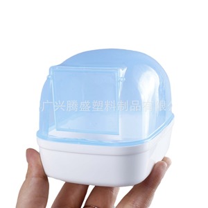 Hamster Bath Box, <b>Large</b> and Small Hamster Living Supplies, <b>Plastic</b> Hamster Bath Tub, Fully Transparent Dustproof Sand Box - Product Image 1