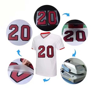 Chất Lượng Cao Căng Đầy Đủ Màu Sắc Truyền Nhiệt Tên Số Cho Bóng Đá Jersey Số Và Chữ Cái Chuyển Nhà Cung Cấp - Product Image 2