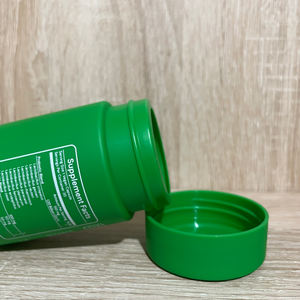 Geperst plastic flesje 4oz 6oz 8oz 10oz groen rood HDPE soft touch medicijn pil flesjes schroefdop verpakking - Product Image 5