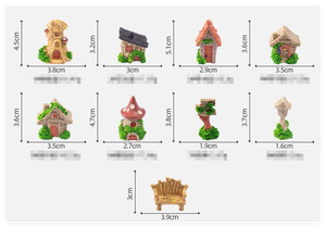 Hadas en miniatura, Kit <span class=keywords><strong>de</strong></span> jardín <span class=keywords><strong>de</strong></span> hadas <span class=keywords><strong>de</strong></span> bienvenida, silla <span class=keywords><strong>de</strong></span> resina, tocón <span class=keywords><strong>de</strong></span> árbol, seta, letreros <span class=keywords><strong>de</strong></span> carretera, buzón <span class=keywords><strong>de</strong></span> piedra, <span class=keywords><strong>casa</strong></span> 3D, figura Kawaii bonita - Product Image 2