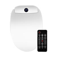 Siège de toilette intelligent en plastique de toilette électrique de rinçage de capteur automatique à télécommande intelligente moderne aucun réservoir requis