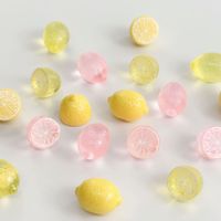 Accessoires de bijoux et de jeu 3D en forme de citron, pendentifs faits main DIY, assortis aux accessoires pour cheveux