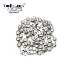 St. James Camino de Santiago in metallo conchiglia di rosario collana a catena religiosa Retro argento conchiglia perline sacre mare stili - Product Image 2