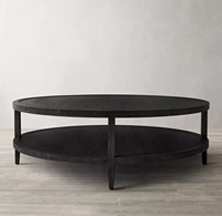 Table basse moderne en bois de chêne rond de haute qualité, mobilier de salon