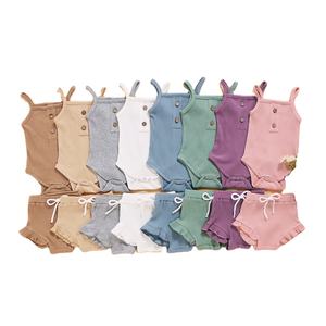 Conjunto <span class=keywords><strong>de</strong></span> Ropa <span class=keywords><strong>de</strong></span> Verano para Bebés, Niños y Niñas, Camiseta <span class=keywords><strong>de</strong></span> Algodón Acordonada, Pantalones Bombachos con Cordón, Ropa <span class=keywords><strong>de</strong></span> Boutique para Bebés - Product Image 1