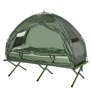 Lettino da campeggio portatile rialzato per 1/2 persone materasso ad aria spessa da esterno pieghevole lettino da campeggio - Product Image 2