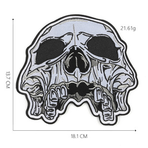 แผ่นปักลายหัวกะโหลกหลากดีไซน์สำหรับเสื้อผ้าแผ่นปักด้วยความร้อน - Product Image 4