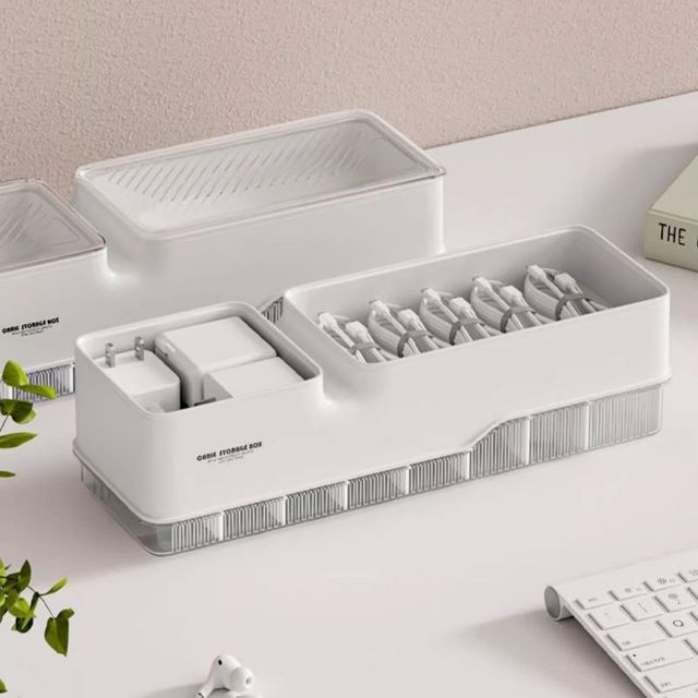 Wholesale Data Cable Organizer Charging Cable and Phone Charger Storage Solution Desktop Cable Management Box