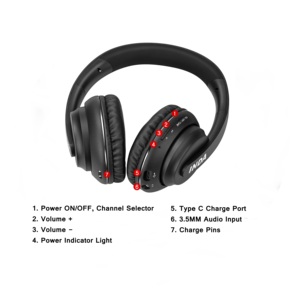 Auriculares Inalámbricos HIFI Estéreo Over-Ear INDA 2025 Modelo YH710 ENC Baja Latencia Indicador LED <span class=keywords><strong>de</strong></span> Batería Estación <span class=keywords><strong>de</strong></span> Carga para Ver TV - Product Image 4
