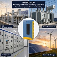 Analyseur de PD portable personnalisable HWPD-500 avec application Android, générateur de spectre TDR FFT, écran LCD, température de fonctionnement -20~+400