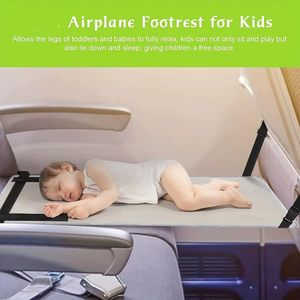 Extenseur de siège d'avion portable pour enfants, 79x44cm, éponge en Nylon, repose-pieds de voyage pour tout-petits, accessoire multifonctionnel pour siège de voiture pour bébé - Product Image 4