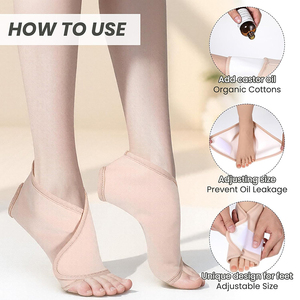 Enveloppement pour cheville à l'huile de ricin, réglable et réutilisable, avec protection anti-fuite d'huile, respirant, pour femmes - Product Image 4
