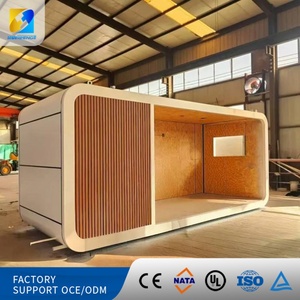 Portable Steel Apple Cabin Modular Prefab Electrical Plumbing Solar Powered for Outdoor Resort <b>House</b> Bathroom Warehouse Use - Product Image 1