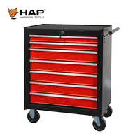 Armoire à outils roulante à 7 tiroirs sur roulettes, chariot à outils avec système de verrouillage et tiroirs coulissants, organisateur d'outils