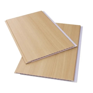 Panel de techo de PVC laminado con muestra gratis, paneles de PVC con diseño de <span class=keywords><strong>madera</strong></span>, techo <span class=keywords><strong>para</strong></span> decoración de interiores - Product Image 4