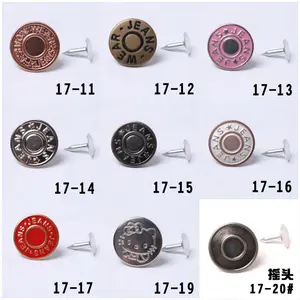 Custom Metal Denim Jeans Buttons Replacement For Denim Jeans Replacement