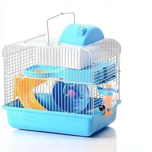Habitat de plateau en plastique en métal Portable de haute qualité pour petits animaux maison de fermeture à bouton pour Hamsters gerbilles Chinchillas - Product Image 1