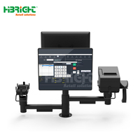 Support de caisse enregistreuse HIGHBRIGHT HBE-POS au design moderne pour écran de caisse, lecteur de cartes et clavier