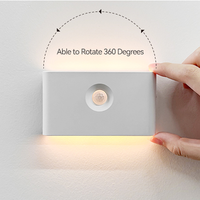 Induction Smart LED Veilleuse USB 5V Rechargeable Détecteur de Mouvement Applique Murale Haut et Bas Applique Murale pour Chambre Escalier Couloir