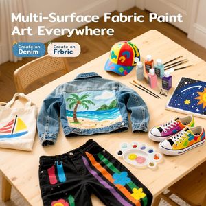 Pintura Profesional para Tela de 25 ml, Permanente, No Tóxica, para Dibujar y Decorar Ropa, Camisetas y Zapatos - Product Image 5