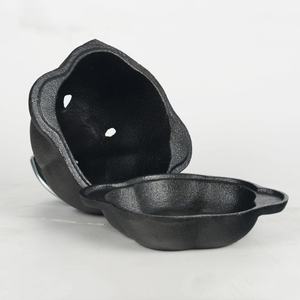 Rôtisseur à ail en fonte pré-assaisonné, rôtisseur à ail robuste avec couvercle, <span class=keywords><strong>cuisinière</strong></span> à ail en forme de citrouille pour four - Product Image 1